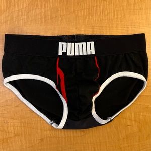 Puma Brief - Black with Red and White Trim - Small (S)